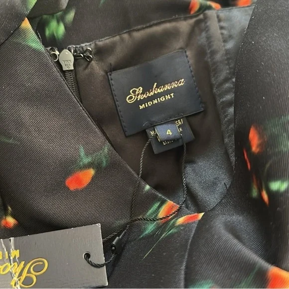 SHOSHANNA’s Midnight Georgia Elegant Midnight Floral Halter Dress